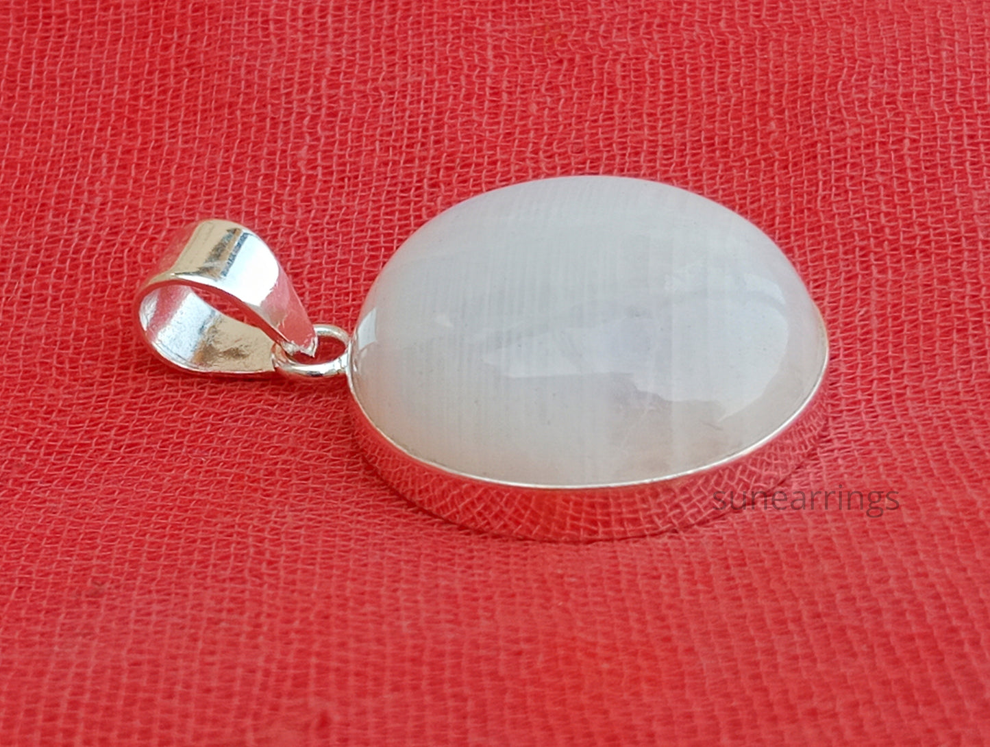 22mm Round Moonstone Pendant, Rainbow Moonstone Pendant For Her, Statement Pendant, Dangling Pendant, Handmade Pendant,