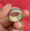 925 Sterling Silver Spinner Band Ring, Meditation Thumb Ring, Braided Spinner Fidget Ring, Statement Ring, Handmade Oxide Spinner Ring