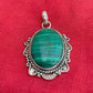 Oval Shape Pendant, Malachite Gemstone Pendant, 925 Sterling Silver Pendant For Her, Handmade Designer Pendant, Dangling Pendant, Green Malachite Gemstone