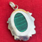 Oval Shape Pendant, Malachite Gemstone Pendant, 925 Sterling Silver Pendant For Her, Handmade Designer Pendant, Dangling Pendant, Green Malachite Gemstone