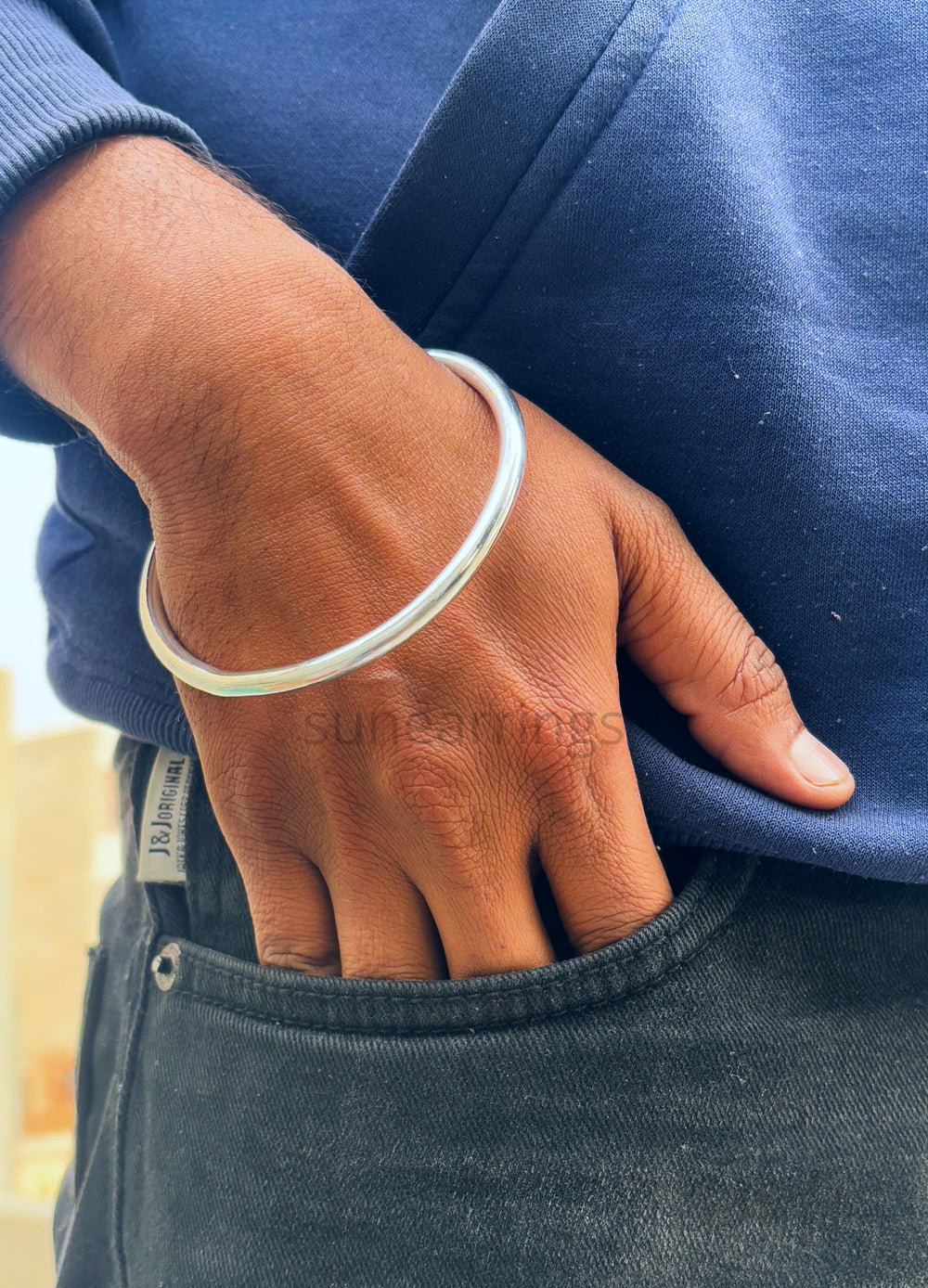 Plain Rounded Bangles Solid 925 Sterling Silver Bangles, 4mm Round Thickness Bangles, Heavy Mens Bangles, Handmade Chunky Bangles, Everyday Wear