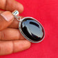 Black Onyx Oval Gemstone Pendant, Women Pendant, Large Oval Pendant 25X35 Oval Size Gemstone Pendant, Handmade Jewelry, Natural Gemstone Pendant,