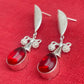 Teardrop Garnet Gemstone Earrings, Handmade 925 Sterling Silver Earrings For Women, 10x14mm Teardrop Red Garnet Earrings, Dangling Fidget Balls Earrings, Gift For Her