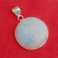 22mm Round Moonstone Pendant, Rainbow Moonstone Pendant For Her, Statement Pendant, Dangling Pendant, Handmade Pendant,
