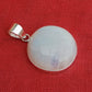 22mm Round Moonstone Pendant, Rainbow Moonstone Pendant For Her, Statement Pendant, Dangling Pendant, Handmade Pendant,
