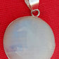22mm Round Moonstone Pendant, Rainbow Moonstone Pendant For Her, Statement Pendant, Dangling Pendant, Handmade Pendant,