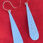 Hammered Teardrop Dangle Earrings, 925 Sterling Silver Long Drop Earrings, Women's Handmade Elegant Jewelry